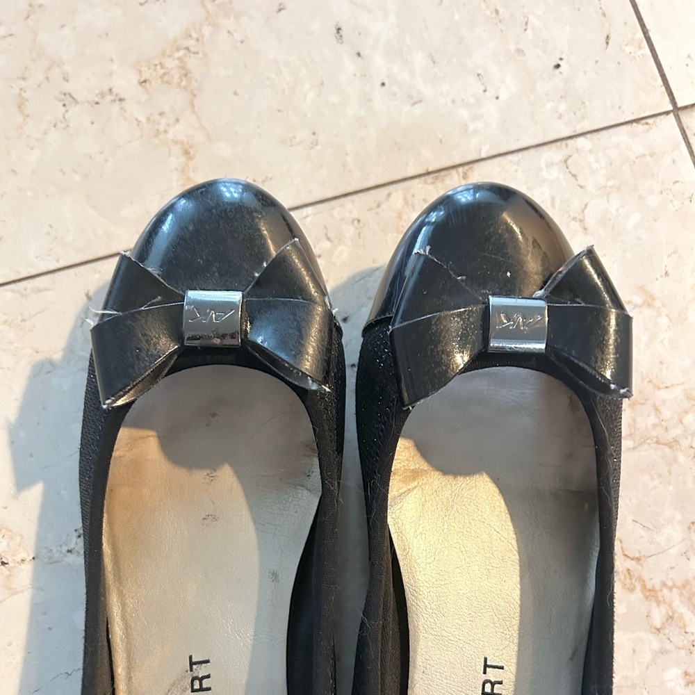 anne klein sport bow ribbon mary janes ballet flats - Picture 4 of 7